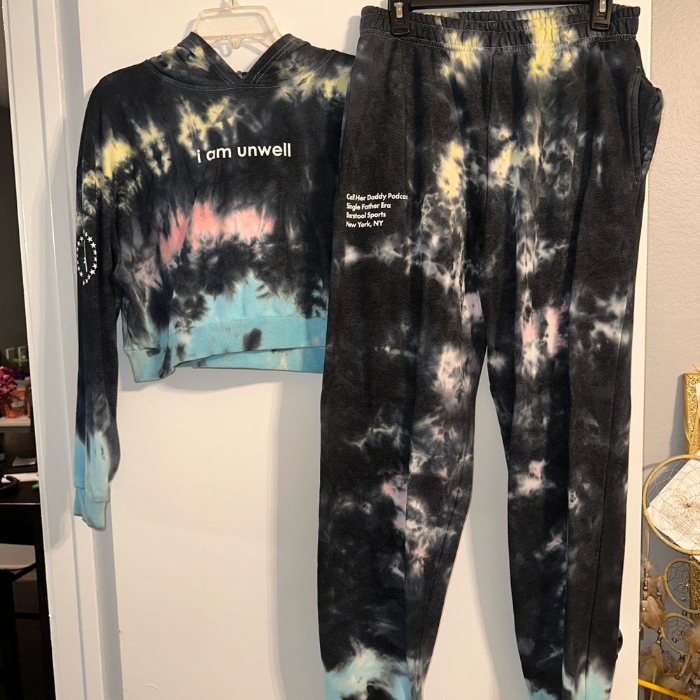 Tie-Dye Hoodie and Sweatpants Set